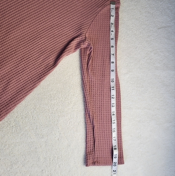 Teint Pink Textured Sweater with Crochet Bottom Women's Size XL - Picture 6 of 9